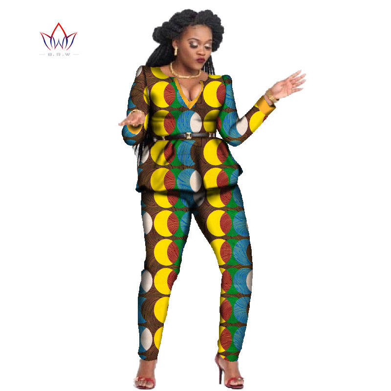 2 Piece Sets African Sets For Women New Africa Print Bazin Baggy Long