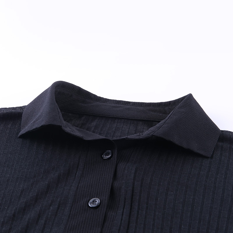 InstaHot Sexy Mesh Shirts Long Sleeve Transparent Turn Down Collar Solid Casual Streetwear Summer Office Lady Blouse Female Top InstaHot Sexy Mesh Shirts Long Sleeve Transparent Turn Down Collar Solid Casual Streetwear Summer Office Lady Blouse Female Top