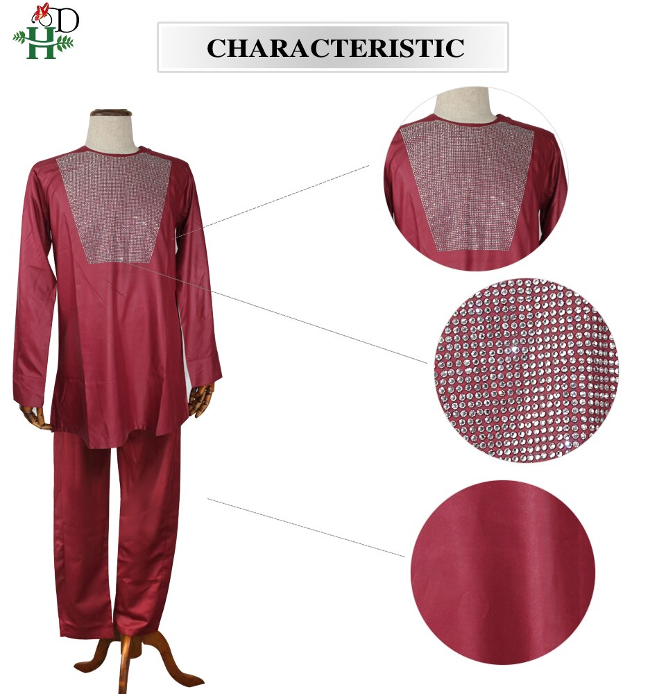 H&D African Couple Clothes Suits Long Dresses For Women African Men Dashiki Shirt Pant Set 2021 New Clothing With Shining Stones H&D African Couple Clothes Suits Long Dresses For Women African Men Dashiki Shirt Pant Set 2021 New Clothing With Shining Stones