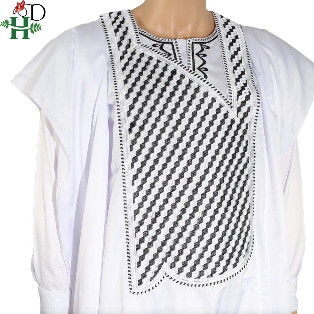 H&D No Cap African Clothes Men Dashiki Father Son Boy Kids Suits Shirt Pant 3 Pieces Set Embroidery White African Mens Clothing H&D No Cap African Clothes Men Dashiki Father Son Boy Kids Suits Shirt Pant 3 Pieces Set Embroidery White African Mens Clothing