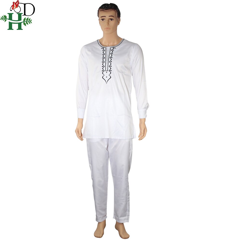 H&D No Cap African Clothes Men Dashiki Father Son Boy Kids Suits Shirt Pant 3 Pieces Set Embroidery White African Mens Clothing H&D No Cap African Clothes Men Dashiki Father Son Boy Kids Suits Shirt Pant 3 Pieces Set Embroidery White African Mens Clothing