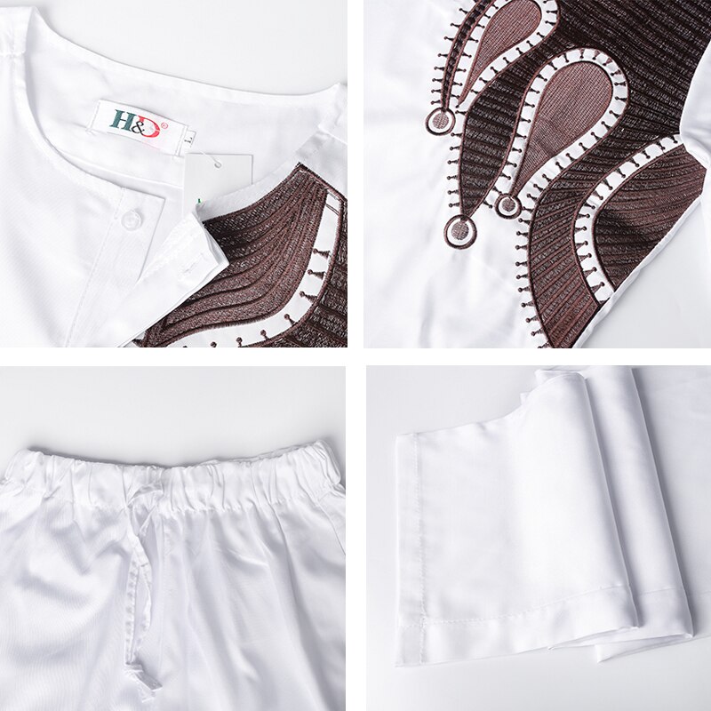 H&D African Couples Clothing Dashiki Shirt Pants Women 2 pieces Suit Men Agbada T-shirt Traditional Embroidery Robe Africaine H&D African Couples Clothing Dashiki Shirt Pants Women 2 pieces Suit Men Agbada T-shirt Traditional Embroidery Robe Africaine