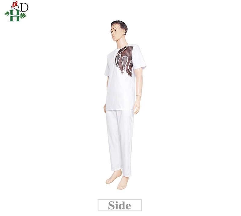 H&D African Couples Clothing Dashiki Shirt Pants Women 2 pieces Suit Men Agbada T-shirt Traditional Embroidery Robe Africaine H&D African Couples Clothing Dashiki Shirt Pants Women 2 pieces Suit Men Agbada T-shirt Traditional Embroidery Robe Africaine