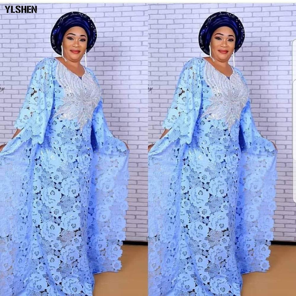 Plus Size Long African dresses for women Dashiki fashion Water-soluble lace loose skirt with beaded embroidery boubou africain Plus Size Long African dresses for women Dashiki fashion Water-soluble lace loose skirt with beaded embroidery boubou africain