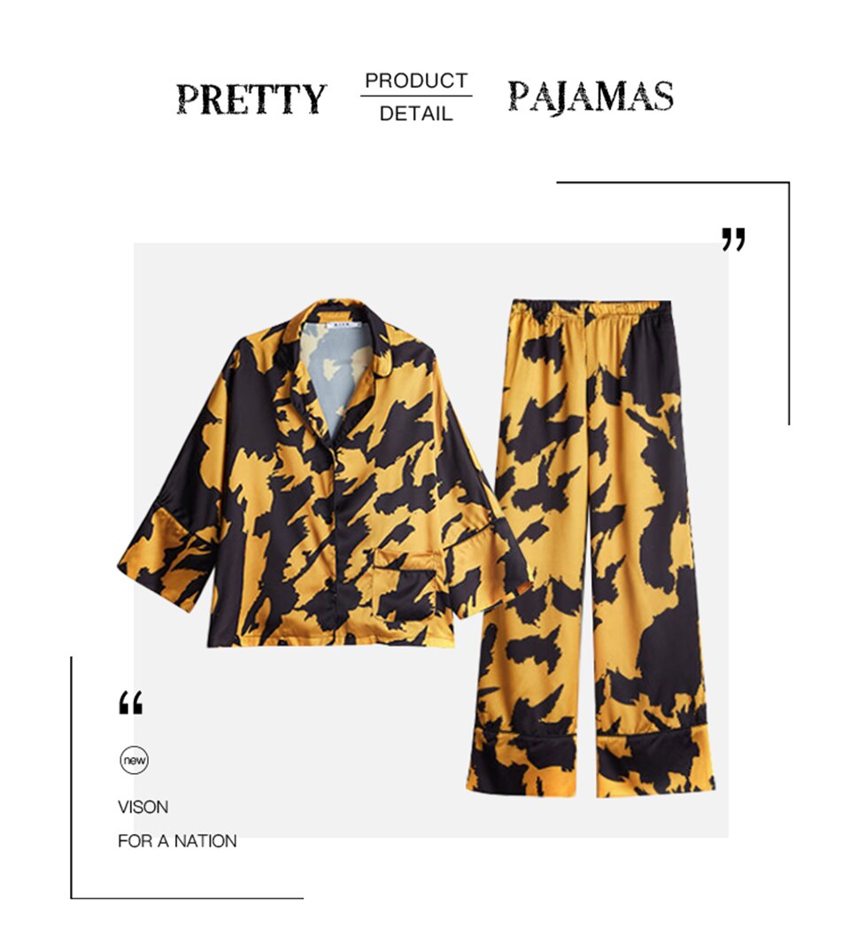 2021 New pyjamas loungewear Sleepwear silk Women's home clothes two piece sets nighty for ladies Long Sleeve Sleeping Shirt 2021 New pyjamas loungewear Sleepwear silk Women's home clothes two piece sets nighty for ladies Long Sleeve Sleeping Shirt