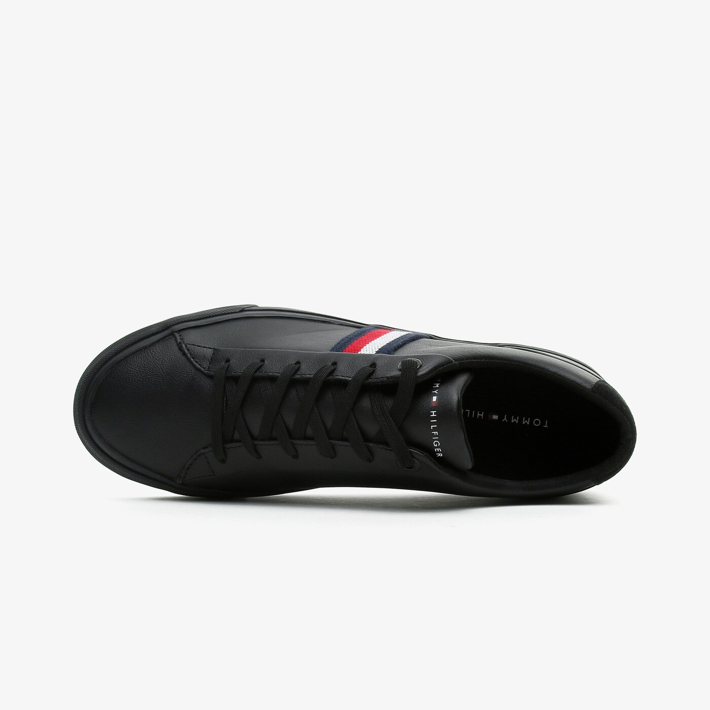 Tommy Hilfiger Corporate Leaer Men Black Sport Shoes Original Product New Season Fashion Stylish Casual Men 'S Sneakers Tommy Hilfiger Corporate Leaer Men Black Sport Shoes Original Product New Season Fashion Stylish Casual Men 'S Sneakers