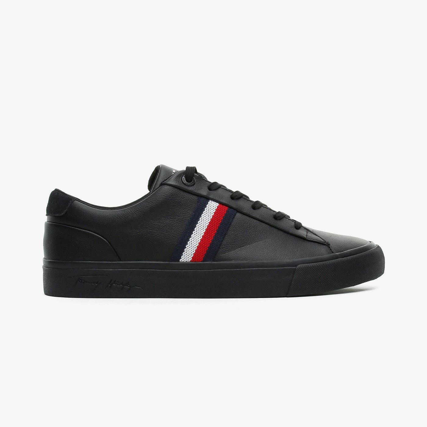 Tommy Hilfiger Corporate Leaer Men Black Sport Shoes Original Product New Season Fashion Stylish Casual Men 'S Sneakers Tommy Hilfiger Corporate Leaer Men Black Sport Shoes Original Product New Season Fashion Stylish Casual Men 'S Sneakers